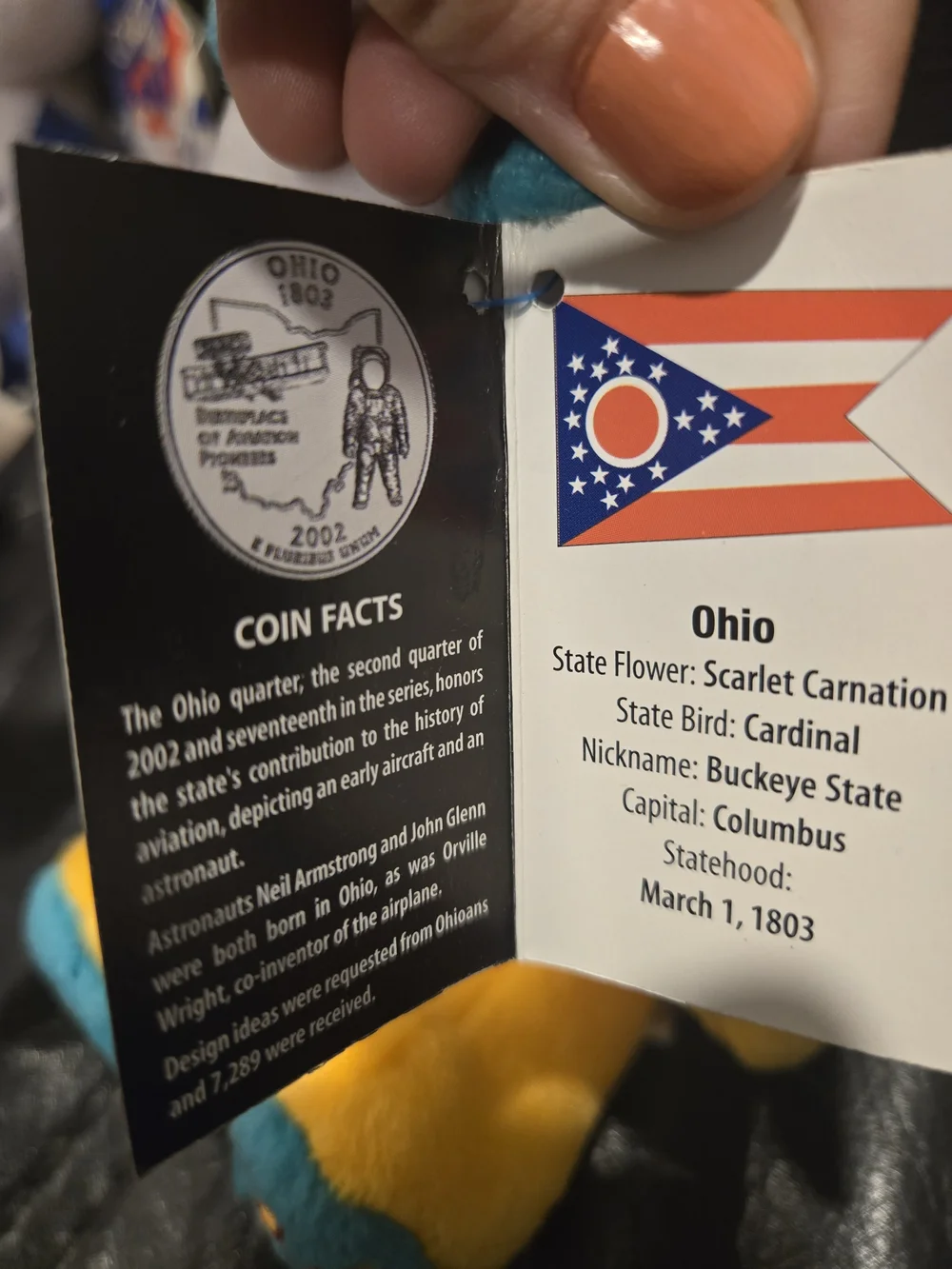 Limited Edition State Quarter Coin Bears – Collectible Plush- Like New - Picture 11 of 12